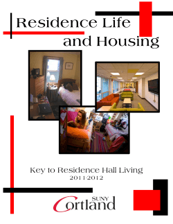Residence Life and Housing  Key to Residence Hall Living