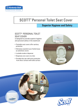 SCOTT  Personal Toilet Seat Cover Superior Hygiene and Safety SCOTT PERSONAL TOILET