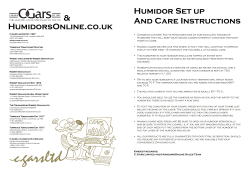 Humidor Set up &amp; And Care Instructions HumidorsOnline.co.uk