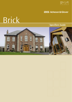 Brick Specifiers Guide Uniclass EPIC