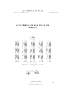 MOTOR  VEHICLES  AND  ROAD  TRAFFIC ... LAWS  OF  TRINIDAD  AND  TOBAGO