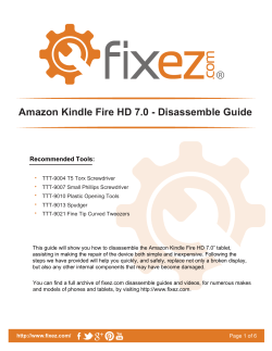 Amazon Kindle Fire HD 7.0 - Disassemble Guide commended