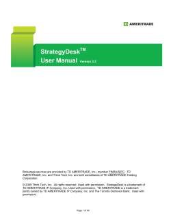 StrategyDesk User Manual TM