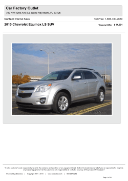 Car Factory Outlet 2010 Chevrolet Equinox LS SUV Contact:
