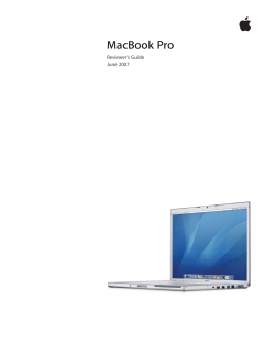 MacBook Pro Reviewer’s Guide June 2007