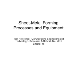 Sheet-Metal Forming Processes and Equipment