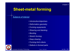 Sheet - metal forming
