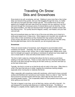Traveling On Snow: Skis and Snowshoes