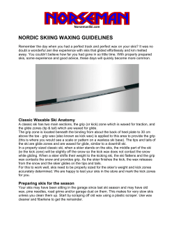 NORDIC SKIING WAXING GUIDELINES