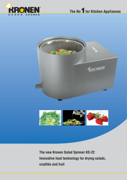 1 The No for Kitchen Appliances The new Kronen Salad Spinner KS-22