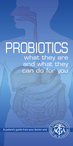 PROBIOTICS what they are and what they can do for you