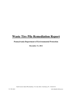 Waste Tire Pile Remediation Report Pennsylvania Department of Environmental Protection