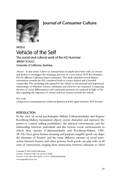 Vehicle of the Self Journal of Consumer Culture