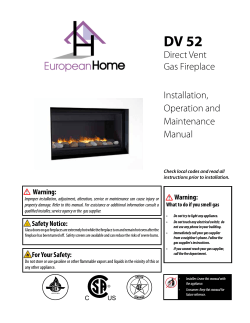 DV 52 Direct Vent Gas Fireplace Installation,