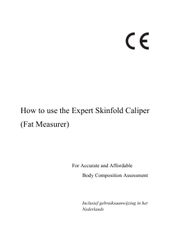 How to use the Expert Skinfold Caliper (Fat Measurer)