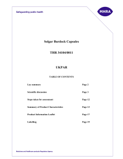 Solgar Burdock Capsules THR 34104/0011 UKPAR