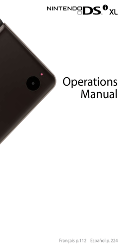 Operations Manual Français p.112    Español p. 224