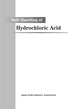 Hydrochloric Acid Safe Handling of Japan Soda Industry Association