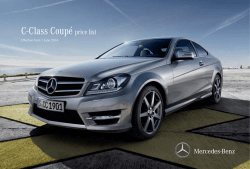 C-Class Coupé price list Effective from 1 June 2014