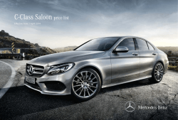 C-Class Saloon price list Effective from 1 April 2014