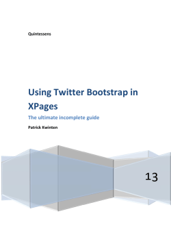 υχ Using Twitter Bootstrap in XPages The ultimate incomplete guide