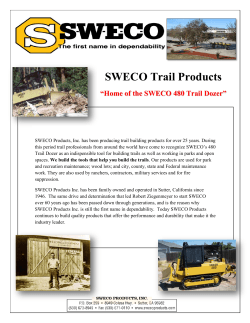 SWECO Trail Products “ ” H