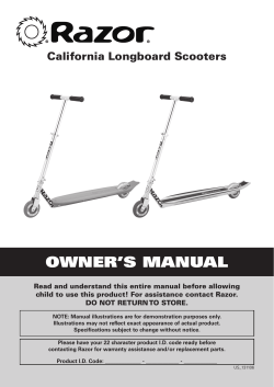 Owner’s Manual California Longboard Scooters