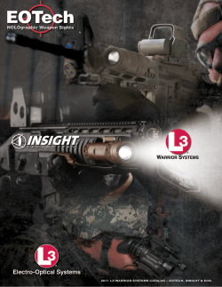 2011 L3 WARRIOR SYSTEMS CATALOG – EOTECH, INSIGHT &amp; EOS.