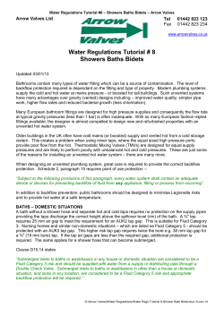 Water Regulations Tutorial # 8 Showers Baths Bidets Arrow Valves Ltd