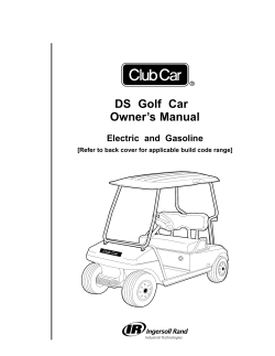 DS Golf Car Owner’s Manual Electric and Gasoline