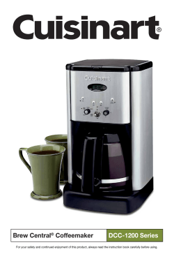Brew Central Coffeemaker DCC-1200 Series ®