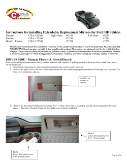 Instructions for installing Extendable Replacement Mirrors for Ford HD vehicle.