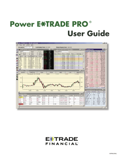 User Guide Power E*TRADE PRO  ®