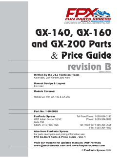 GX-140, GX-160 and GX-200 Parts Price Guide &amp;