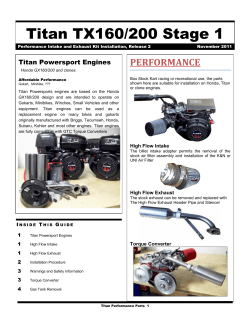 Titan TX160/200 Stage 1 PERFORMANCE Titan Powersport Engines