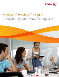 Microsoft Windows 8 and 8.1 Compatibility with Xerox