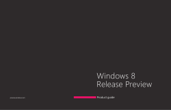 Windows 8 Release Preview Product guide