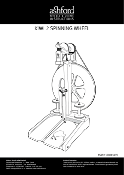 KIWI 2 SPINNING WHEEL INSTRUCTIONS KSWII11082014V6