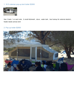 1. 16 ft coleman pop-up tent trailer $2500