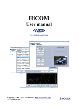 HiCOM User manual www.obdtester.com/hicom http: