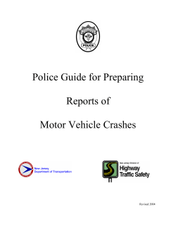 Police Guide for Preparing Reports of Motor Vehicle Crashes