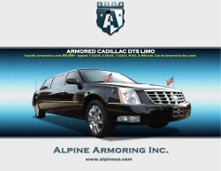 ARMORED CADILLAC DTS LIMO A9/B6+