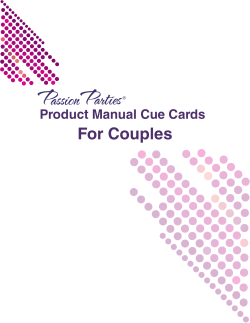 For Couples Product Manual Cue Cards