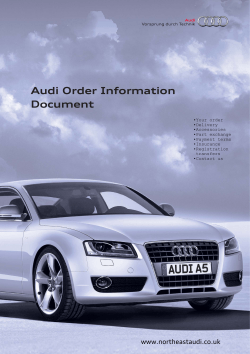 Audi Order Information Document