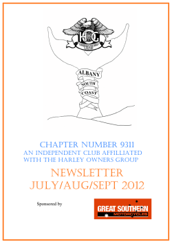 NEWSLETTER JULY/AUG/SEPT 2012 CHAPTER NUMBER 9311 AN INDEPENDENT CLUB AFFILLIATED