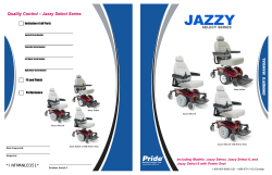 JAZZY Quality Control – Jazzy Select Series SELECT SERIES