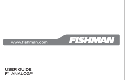 www.fishman.com USER GUIDE F1 ANALOG™