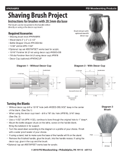 Shaving Brush Project Instructions for brushes with 20.5mm dia base Required Assesories