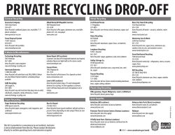 PRIVATE RECYCLING DROP-OFF