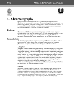 5. Chromatography 116 Modern Chemical Techniques